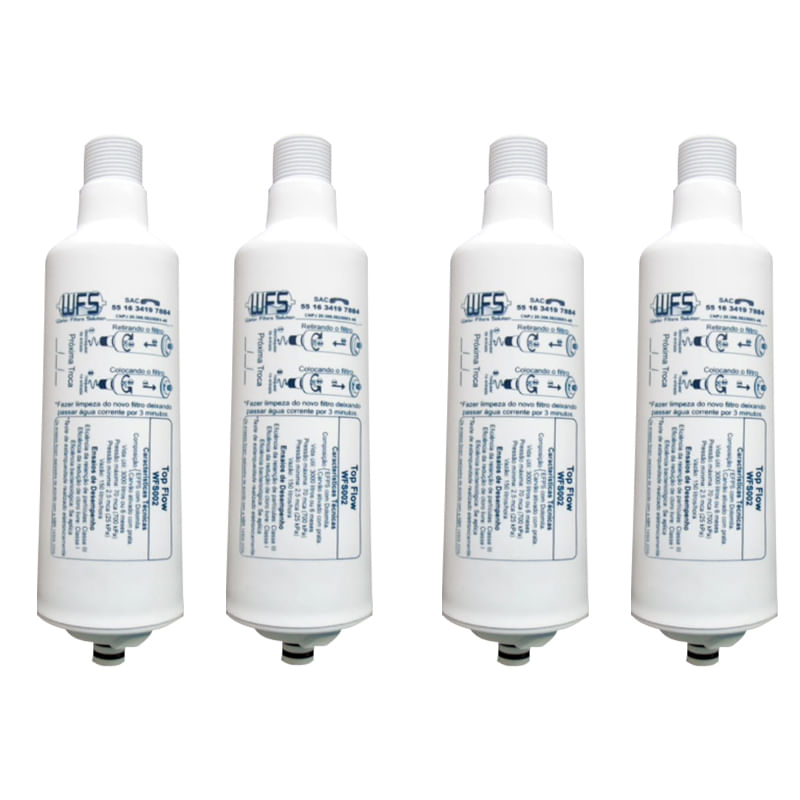 Kit 4 Refil Filtro Purificador Colormaq Wfs 002