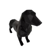 Salsicha Dachshund 21cm Cachorro 3d Objeto Decorativo Preto