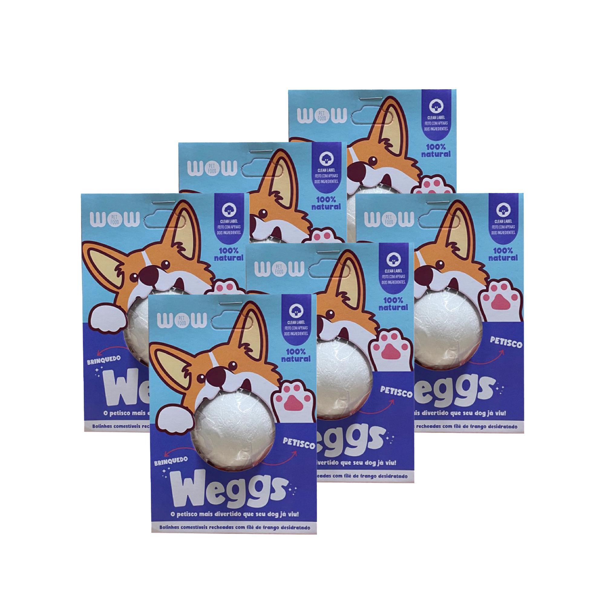 Weggs Petiscos Naturais Para Cães 6x Frango Desidratado