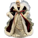 Anjo Topo Arvore Natal Vinho Decoração Enfeite Casa 30cm
