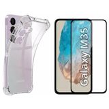 Kit Capa Anti-impacto + Película 3d Para Samsung Galaxy M35