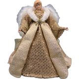 Anjo Topo Arvore Natal Gold Decoração Enfeite Casa 30cm