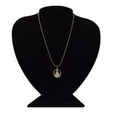Colar Banhado Em Ouro 18k Elo Rabo De Rato Nossa Senhora