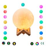 Umidificador E Aromatizador Lua Cheia 3d Abajur Rgb Controle