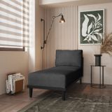 Chaise Boreal Base Em Madeira Com Mola Ensacada Cabecasa Madeiramadeira Cinza/escuro