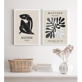 Kit Quadros Minimalistas Matisse 24x18cm - Branco
