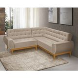 Sofá De Canto 5 Lugares Ágata Nabas Estofados Bege