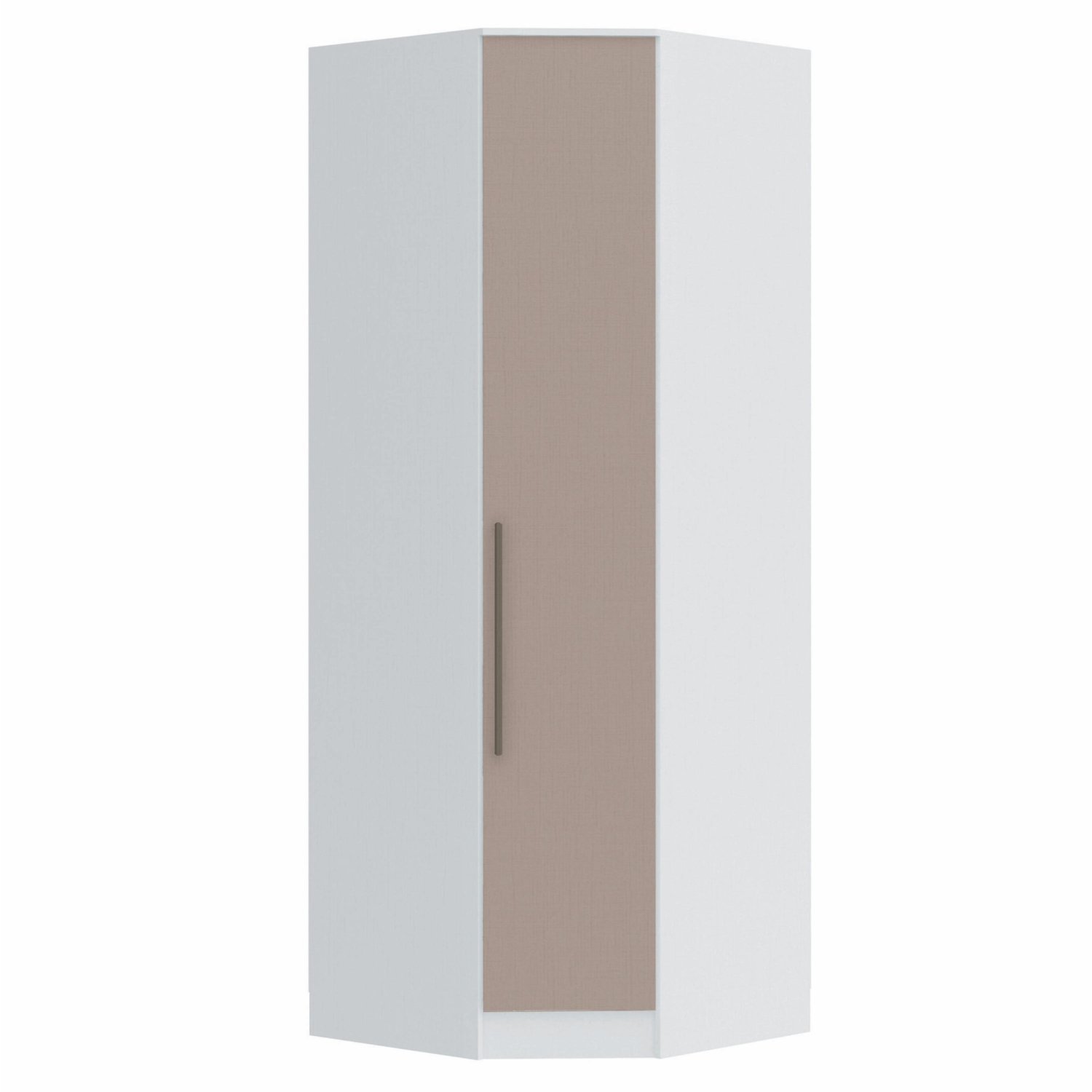 Guarda Roupa Modulado Canto Oblíquo 1 Porta Requinte+ 100% Mdf Branco Line/duna Line