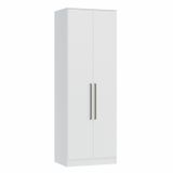 Guarda Roupa Modulado 2 Portas 2 Gavetas 4 Prateleiras Requinte 100% Mdf Branco Line