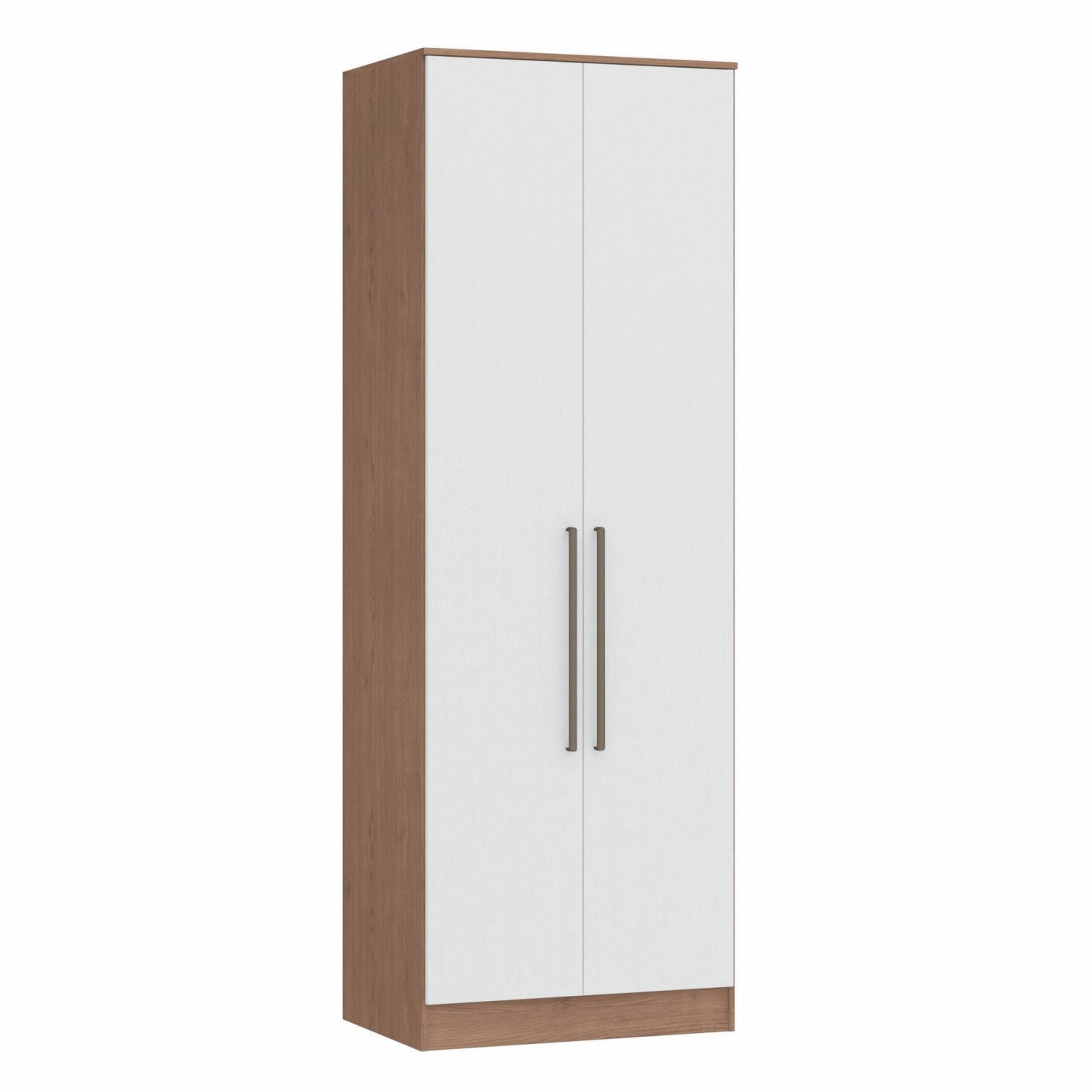 Guarda Roupa Modulado 2 Portas 2 Gavetas 4 Prateleiras Requinte 100% Mdf Macadâmia/branco Line