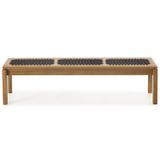 Banco Em Madeira E Corda Náutica180x37cm Traço Casa E Jardim Móveis
