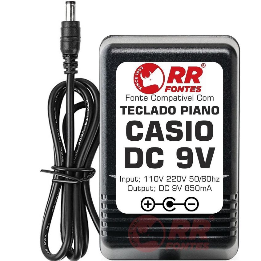 Fonte 9v Para Teclado Piano Casio Ctk-330 Ctk-350eb Ctk-4000 - imagem 5
