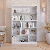 Estante Para Livros 180cmx120cm 4 Prateleiras Seattle Yescasa Branco