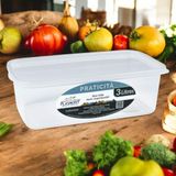 Pote Praticità 3litros Retangular Transparente Hermetico - Pode Ir Ao Microondas Freezer Lava Louça - Panami