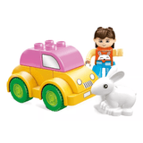 Blocos De Montar Block Brinq Ação Movel Coelho Car Polibrinq