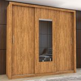 Guarda-roupa Casal Paula 3 Portas Com Espelho Carioca Móveis Cinamomo