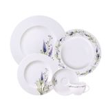 Aparelho De Jantar Tramontina Lilla Em Porcelana Decorada 30 Peças Tramontina