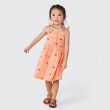 Vestido Infantil Menina Laranja Estampa Cerejinha - Hering