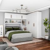 Guarda Roupa Casal Modulado 4 Portas Hercules 4 Portas 4 Gavetas Branco