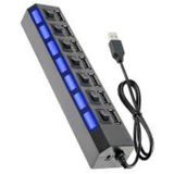 Hub Usb 7 Portas 2.0 Hd Extensor Pen Drive Mouse Teclado