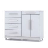 Cômoda Sapateira Sirius 2 Portas 5 Gavetas Cor:branco