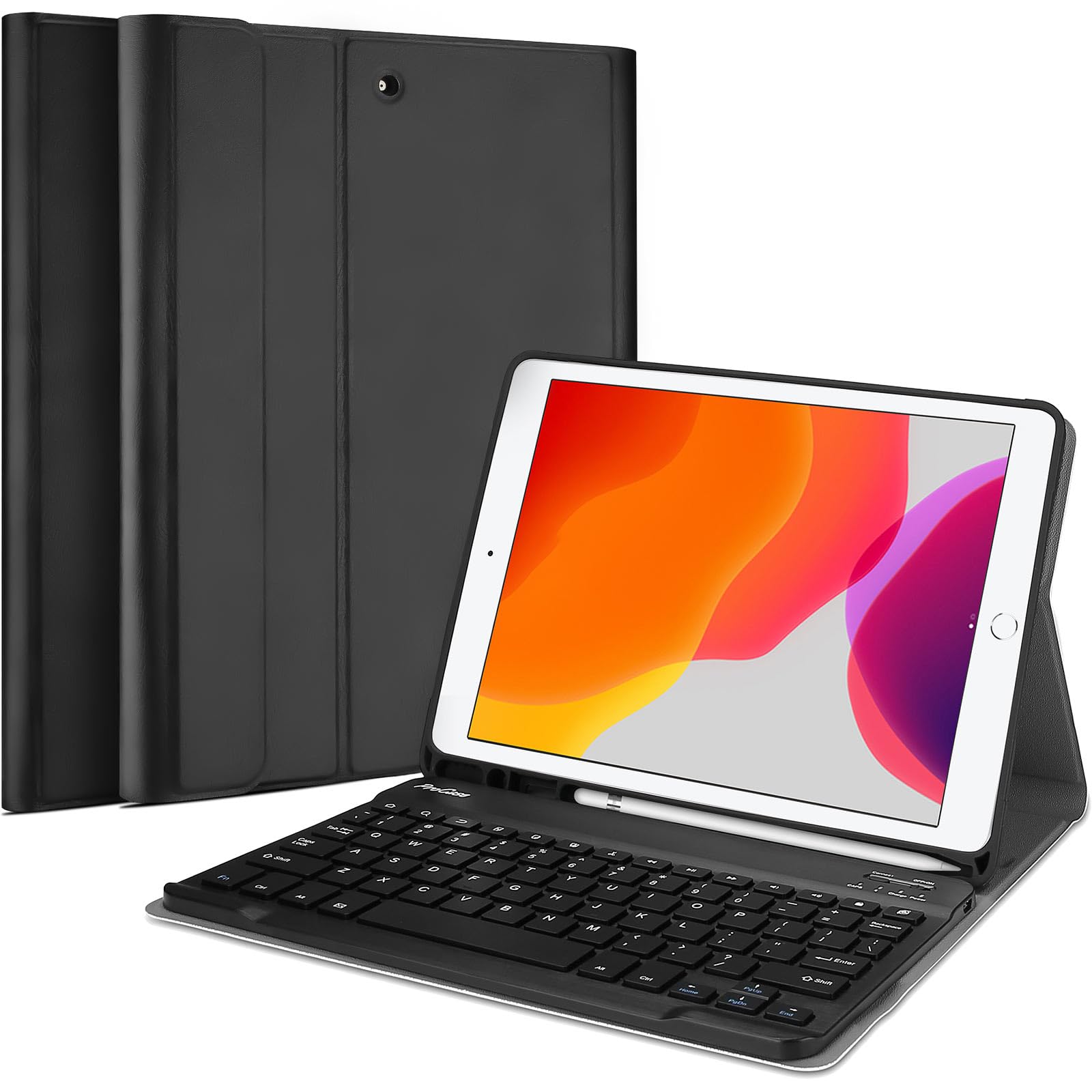 Capa De Teclado Procase Para Ipad 10.2 9ª, 8ª E 7ª Geração