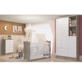 Quarto De Bebê Completo Com 1 Berço 1 Cômoda 1 Guarda Roupa Leãozinho Fresno/branco