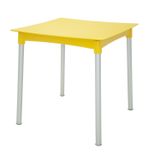 Mesa Tramontina Laura Rattan Em Polipropileno Amarelo Com Pernas De Alumínio Anodizado Tramontina