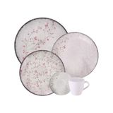 Aparelho De Jantar Tramontina Floralis Em Porcelana Decorada 20 Peças Completo Tramontina