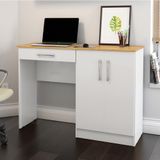 Mesa Computador Gaveta Portas Sousa Branco Cinamomo