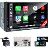 Estéreo Para Carro Plz 7 Sem Fio Double Din Com Apple Carplay E Android