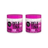 Gelatina Capilar Salon Line 550g Super Volume Todecacho- 2un