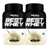 Kit 2x Best Whey Proteina Isolado Baunilha 900g - Atlhetica