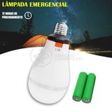 Lâmpada Emergencial Led Bateria Recarregável 12h De Uso
