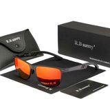 Óculos De Sol Polarizados Para Homens E Mulheres Estilo Retangulares Design Piloto Uv400 Laranja