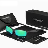 Óculos De Sol Polarizados Para Homens E Mulheres Estilo Retangulares Design Piloto Uv400 Verde