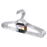 Cabide Plástico Multifuncional Transparente 41cm Sanremo 6 Un