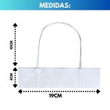 Kit 100 Unidades Alça Papel Branco / Kraft Torcido Sacola 19
