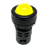 Led Indicador Ad22-22as Amarelo Zoio De Boi 220v Ac/dc 20ma 30x54mm