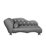 Cama Caminha Diva Pet Veludo Strass Cinza Dvinn