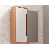 Espelheira De Banheiro Bn3648 60x60 Cm Amêndoa-branco - Tecno Mobili