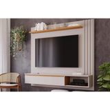 Painel Quarto P- Tv Até 60 Pol Panama Plus Ripado C- 1 Porta 162x157cm Off White-nature - Permóbili