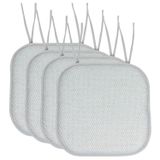Almofada De Cadeira Sweet Home Collection Memory Foam 40x40cm, Pacote Com 4