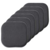 Almofadas De Cadeira Sweet Home Collection Memory Foam, Pacote Com 6 Unidades, Cinza