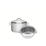 Jogo De Cozi-vapore Tramontina Solar Em Aço Inox 2 Peças 16 Cm Tramontina