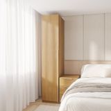 Guarda-roupa Modular 40cm 1 Porta Com Prateleiras Jade Cabecasa Madeiramadeira Avelã