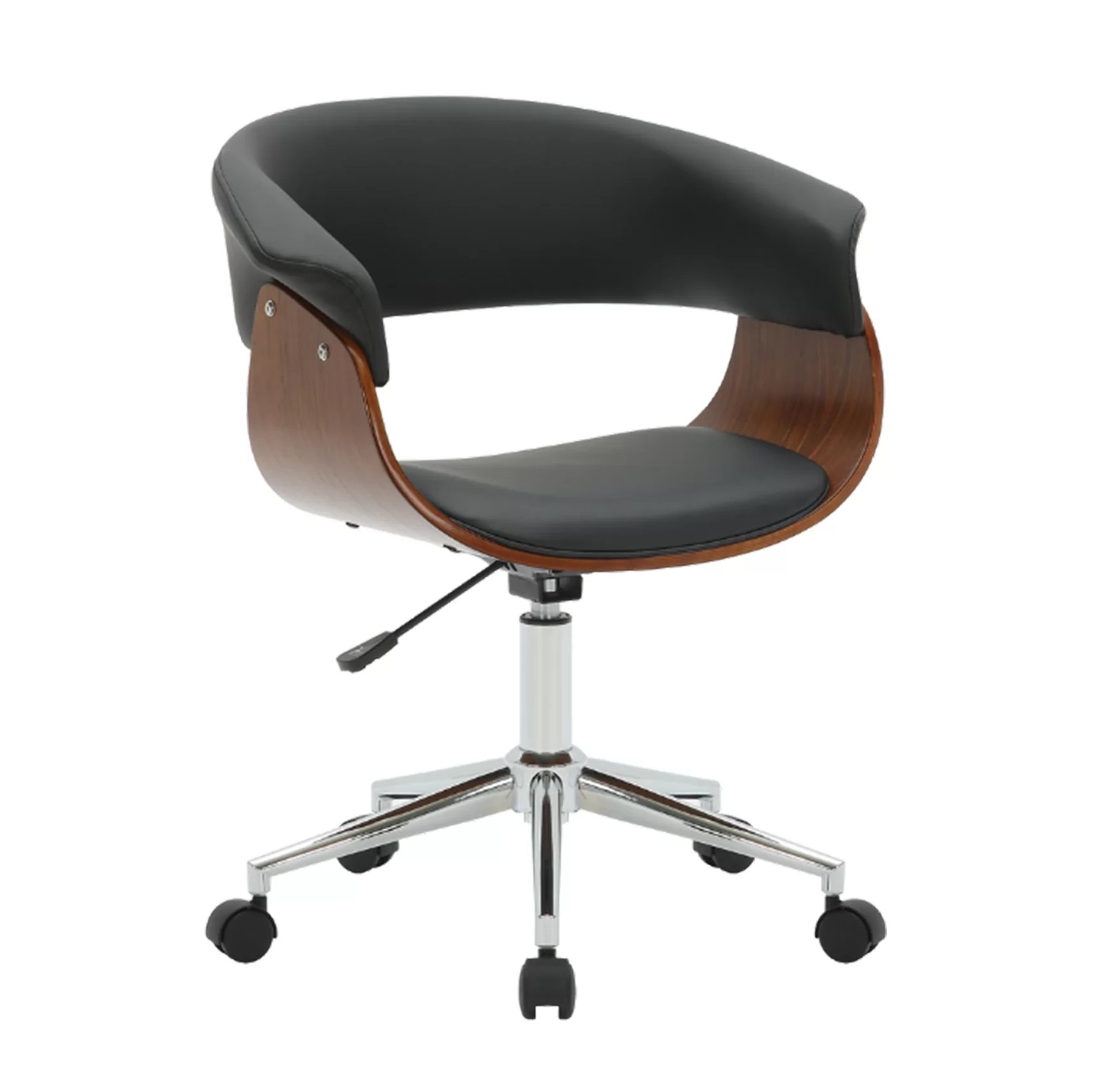Cadeira Escritório Diretor Giratória Regulável Turim Fratini Móveis Preto/amadeirado