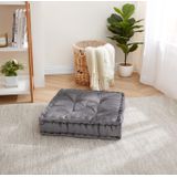 Almofada De Chão Sweet Home Collection, Grande, Quadrada, Cinza, Pacote Com 2 Unidades
