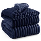 Cobertor Bedsure Fleece Blue Gentlesoft Cozy 230x230cm