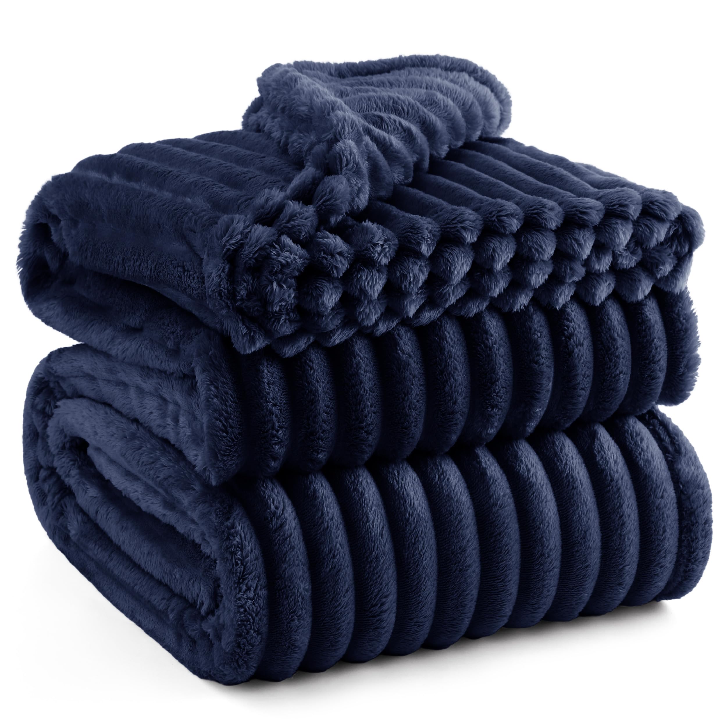 Cobertor Bedsure Fleece Blue Gentlesoft Cozy 230x230cm